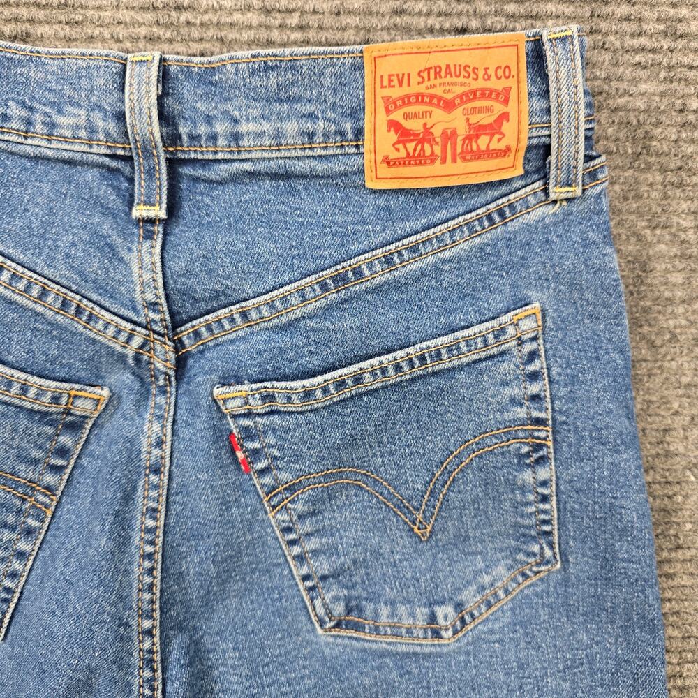 Levi's Ribcage Straight Ankle Womens 28x27 Blue High Rise Button Fly - Picture 6 of 10